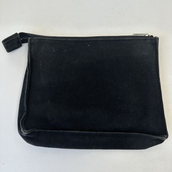 Laurel Burch Bag Cosmetic Black Canvas 3 Cats Zipper 8 x 6 x 2 - Picture 2 of 8